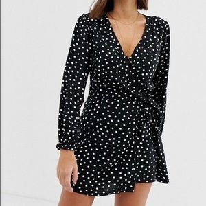 Abercrombie & Fitch romper. Size Small. Black and white polka dot. Worn once.